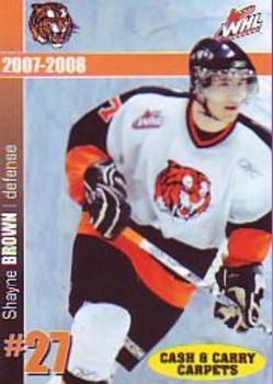2007-08 Medicine Hat Tigers (WHL) #NNO Shayne Brown Front