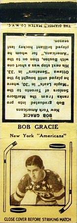 1934-35 Diamond Matchbooks (Tan 1) #NNO Bob Gracie Front