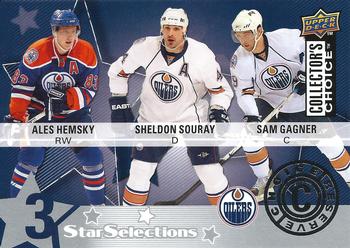 2009-10 Collector's Choice - Reserve #212 Sam Gagner / Sheldon Souray / Ales Hemsky Front