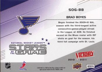 2010-11 Upper Deck Victory - Stars of the Game #SOG-BB Brad Boyes Back