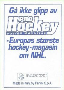 1995 Panini World Hockey Championship Stickers (Finnish/Swedish) #94 Alex Gschliesser Back