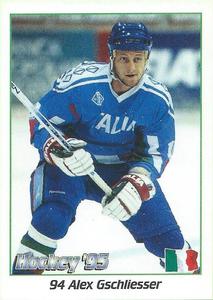1995 Panini World Hockey Championship Stickers (Finnish/Swedish) #94 Alex Gschliesser Front