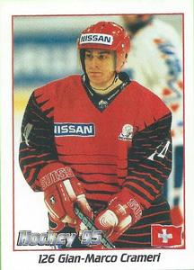 1995 Panini World Hockey Championship Stickers (Finnish/Swedish) #126 Gian-Marco Crameri Front