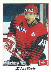 1995 Panini World Hockey Championship Stickers (Finnish/Swedish) #127 Jorg Eberle Front