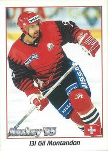 1995 Panini World Hockey Championship Stickers (Finnish/Swedish) #131 Gil Montandon Front