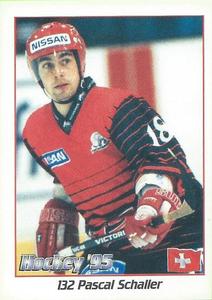1995 Panini World Hockey Championship Stickers (Finnish/Swedish) #132 Pascal Schaller Front