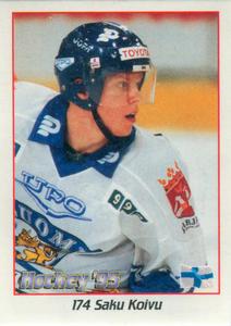 1995 Panini World Hockey Championship Stickers (Finnish/Swedish) #174 Saku Koivu Front