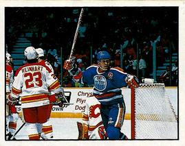1988-89 Panini Hockey Stickers #170 Edmonton Put Out Flames Front