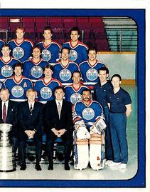 1988-89 Panini Hockey Stickers #65 Edmonton Oilers Team Photo Front