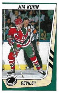 1989-90 Panini Hockey Stickers #261 Jim Korn Front