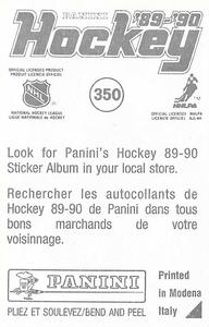 1989-90 Panini Hockey Stickers #350 Rod Langway Back
