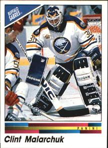 1990-91 Panini Hockey Stickers #26 Clint Malarchuk Front