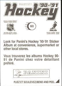 1990-91 Panini Hockey Stickers #60 Mathieu Schneider Back