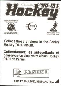 1990-91 Panini Hockey Stickers #249 Basil McRae Back