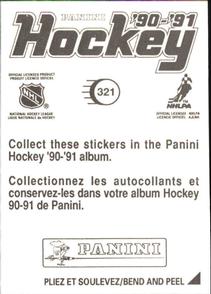 1990-91 Panini Hockey Stickers #321 Brent Ashton Back