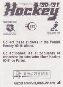 1990-91 Panini Hockey Stickers #322 Ray Bourque Back