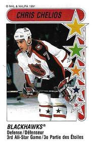 1991-92 Panini Hockey Stickers #329 Chris Chelios Front