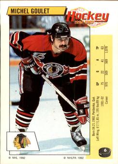 1992-93 Panini Hockey Stickers #6 Michel Goulet Front