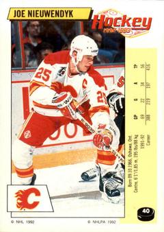 1992-93 Panini Hockey Stickers #40 Joe Nieuwendyk Front