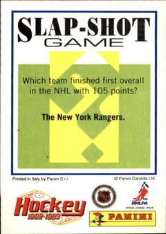 1992-93 Panini Hockey Stickers #51 Bob Essensa Back