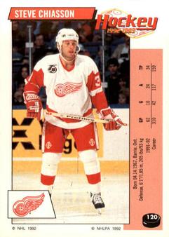 1992-93 Panini Hockey Stickers #120 Steve Chiasson Front