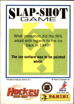1992-93 Panini Hockey Stickers #240 James Patrick Back