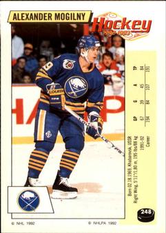 1992-93 Panini Hockey Stickers #248 Alexander Mogilny Front