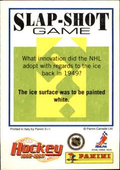 1992-93 Panini Hockey Stickers #255 Kay Whitmore Back