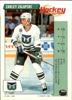 1992-93 Panini Hockey Stickers #263 Zarley Zalapski Front