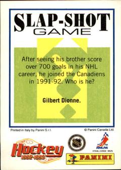 1992-93 Panini Hockey Stickers #298 Nicklas Lidstrom Back