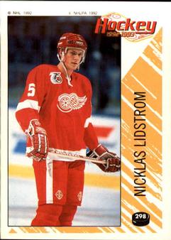 1992-93 Panini Hockey Stickers #298 Nicklas Lidstrom Front
