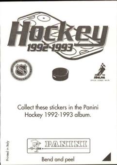 1992-93 Panini Hockey Stickers #N Dimitri Khristich Back