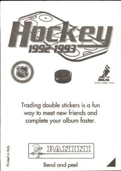 1992-93 Panini Hockey Stickers #U Donald Audette Back