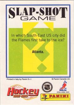 1992-93 Panini Hockey Stickers #164 Peter Bondra Back