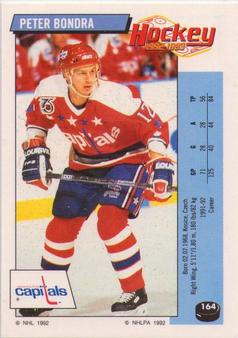 1992-93 Panini Hockey Stickers #164 Peter Bondra Front