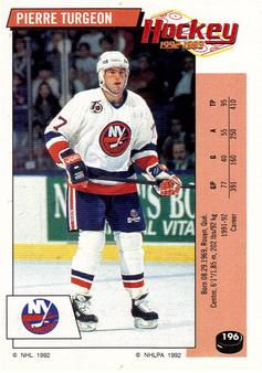 1992-93 Panini Hockey Stickers #196 Pierre Turgeon Front