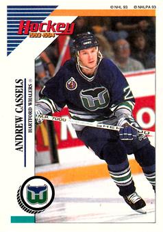 1993-94 Panini Hockey Stickers #123 Andrew Cassels Front