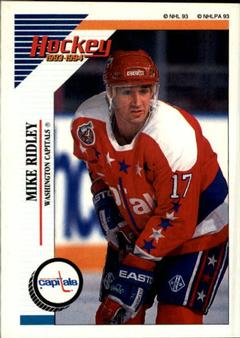 1993-94 Panini Hockey Stickers #25 Mike Ridley Front
