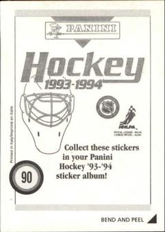 1993-94 Panini Hockey Stickers #100 Buffalo Sabres Logo Back