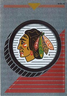1993-94 Panini Hockey Stickers #145 Chicago Blackhawks Logo Front