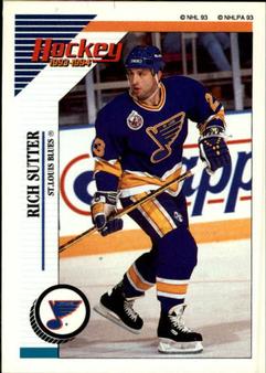1993-94 Panini Hockey Stickers #160 Rich Sutter Front