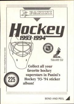 1993-94 Panini Hockey Stickers #225 Glenn Anderson Back