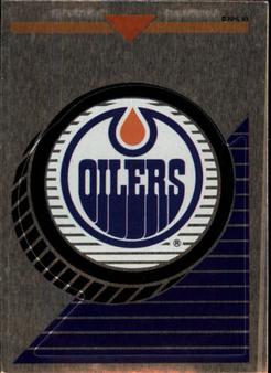 1993-94 Panini Hockey Stickers #233 Edmonton Oilers Logo Front