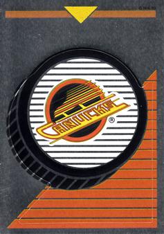 1993-94 Panini Hockey Stickers #167 Vancouver Canucks Logo Front