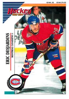 1993-94 Panini Hockey Stickers #21 Eric Desjardins Front