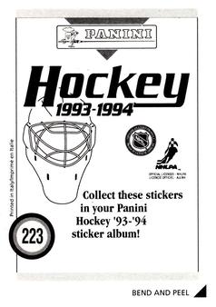 1993-94 Panini Hockey Stickers #223 Dave Andreychuk Back