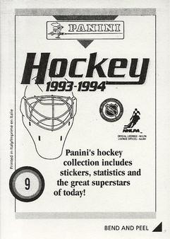 1993-94 Panini Hockey Stickers #9 Andy Moog Back