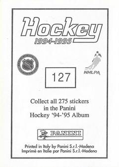 1994-95 Panini Hockey Stickers #127 Jeremy Roenick Back