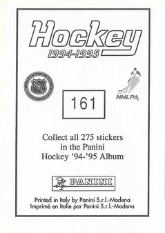 1994-95 Panini Hockey Stickers #161 Al MacInnis Back