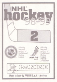 1998-99 Panini Stickers #2 Peter Bondra Back